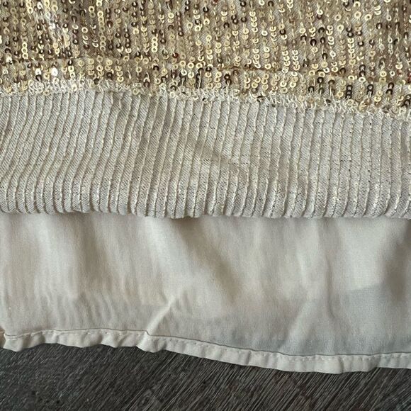 Cece V-Neck Sequin Lined Blouse- Size Large - Picture 5 of 8